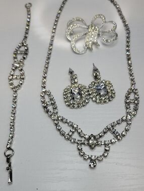 Vintage Rhinstone Silver-Tone Bundle